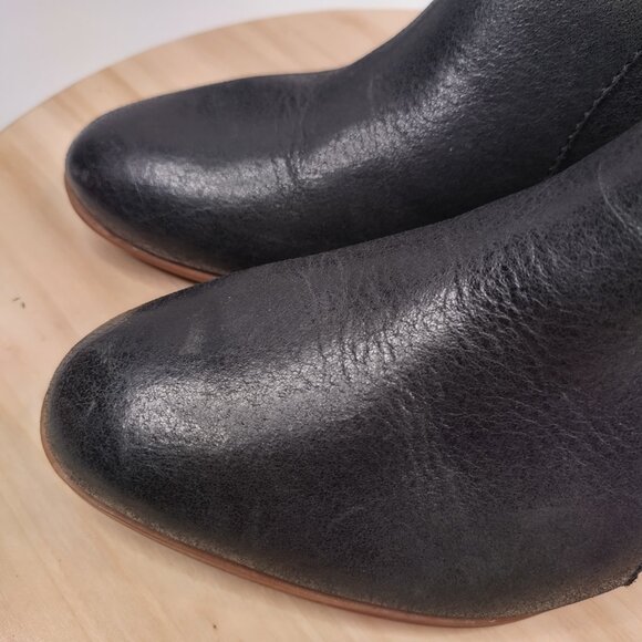 Clarks Indigo Moto Leather Harness Buckle Black Ankle Booties Women US 6.5M - Picture 5 of 16